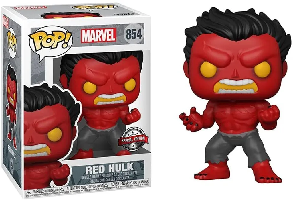 Marvel Funko Pop Red Hulk 854 Cadeau Idéal pour Collectionneur de Figurines