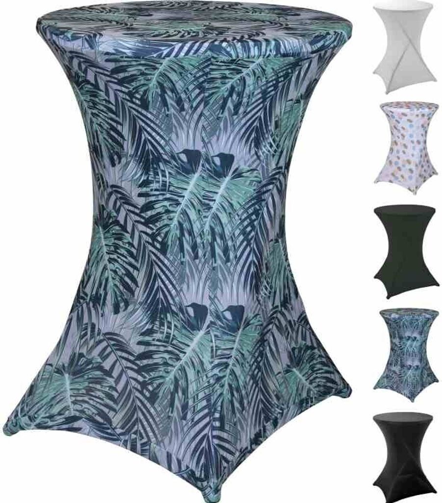 PROGARDEN Stretch Tischtuch für Bistrotisch schwarz KO-CP8500635cern