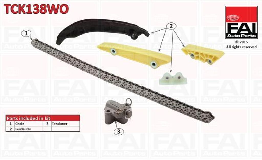 FAI AutoParts Steuerkettensatz TCK138WO oben für FORD TRANSIT MK-7 Kasten