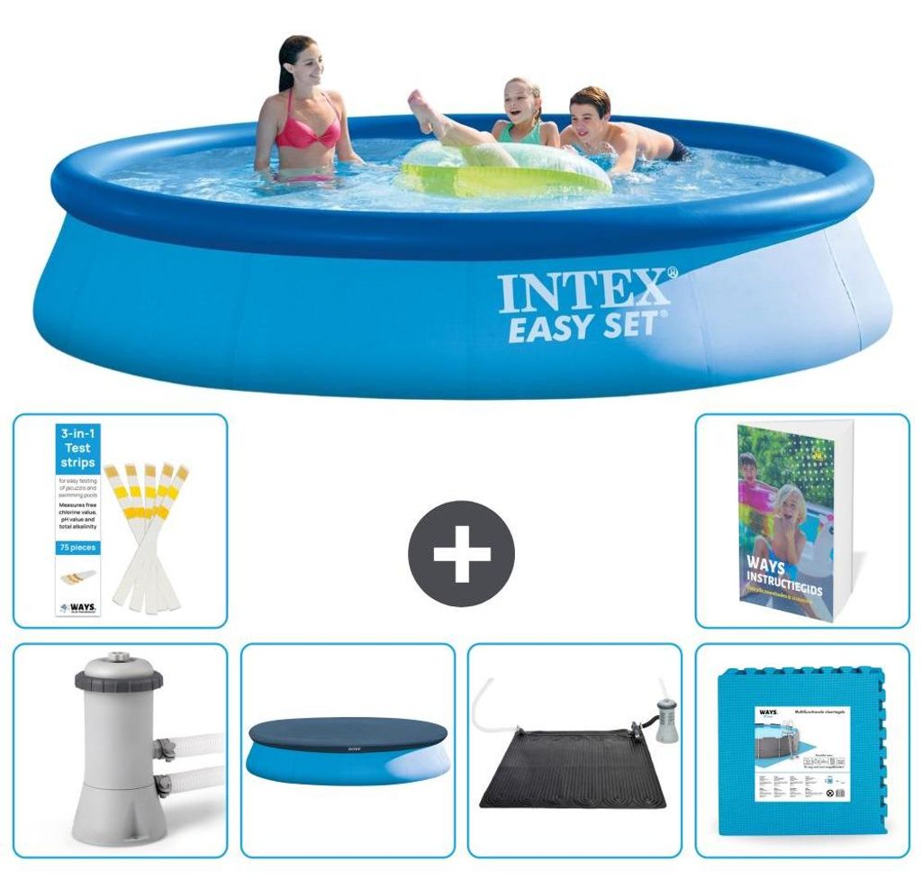 Easy Set Pool Rund - 396x84 cm - 7-teilig S273