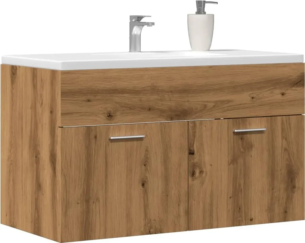 Mobile Sottolavabo 90cm Rovere Artisan | Arredo Bagno Legno Moderno