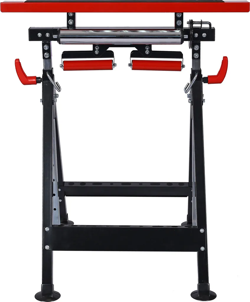 Support à rouleaux 4 en 1 pliable et réglable pour pièces de bois XL