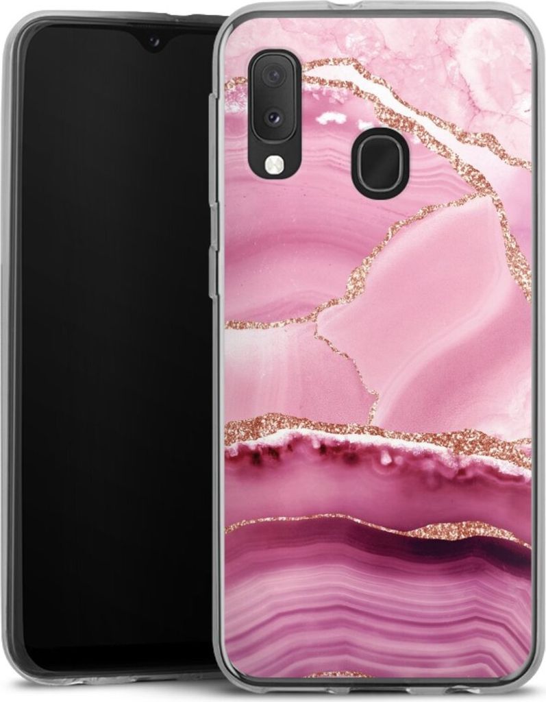 DeinDesign Handyhülle für Samsung Galaxy A20e Silikon Hülle Case Smartphone Schutzhülle Glitzer Look Marmor Meerjungfrau