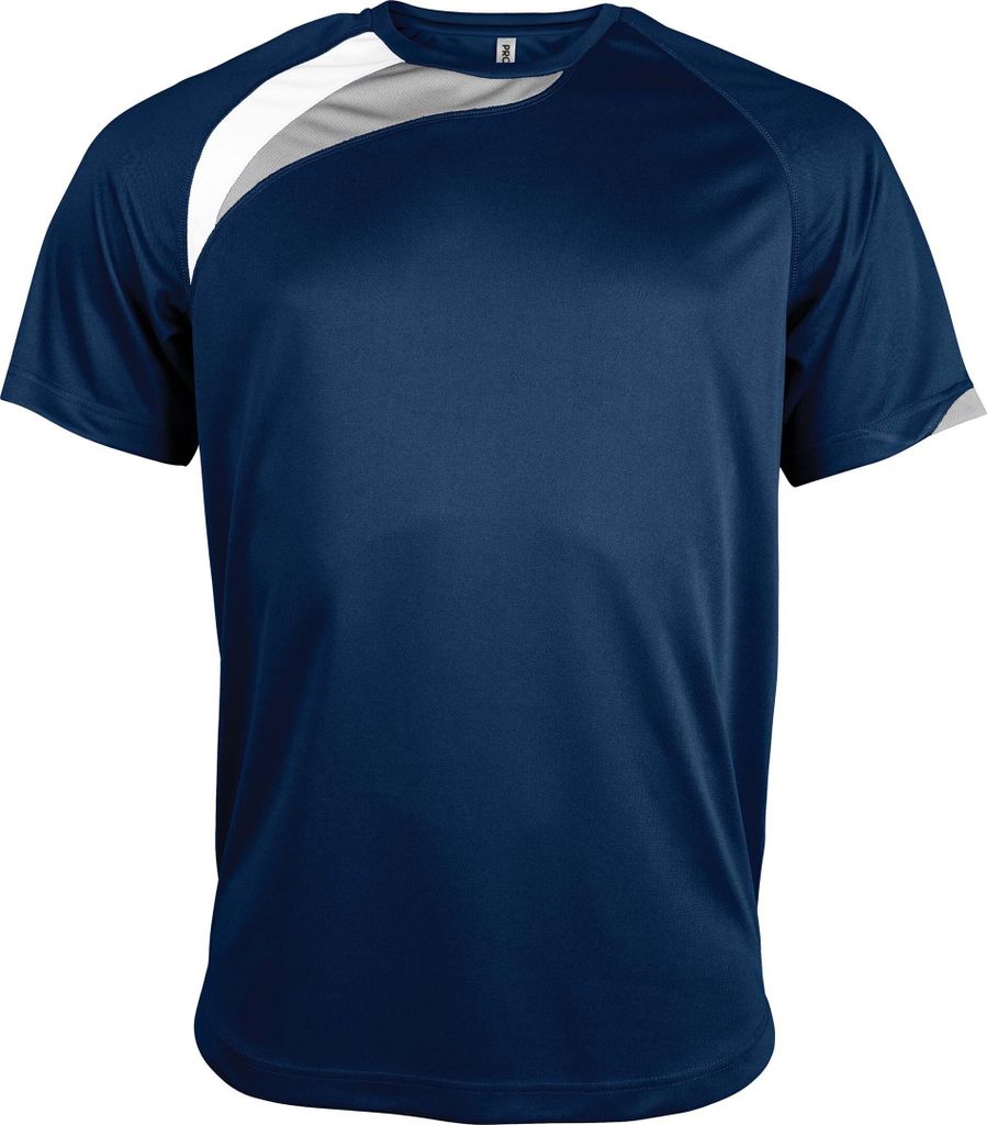 Proact Herren Sport T-Shirt Jersey Short Sleeve Fitness Training, Größe:2XL, Farbe:Sporty Navy/White/Storm Grey