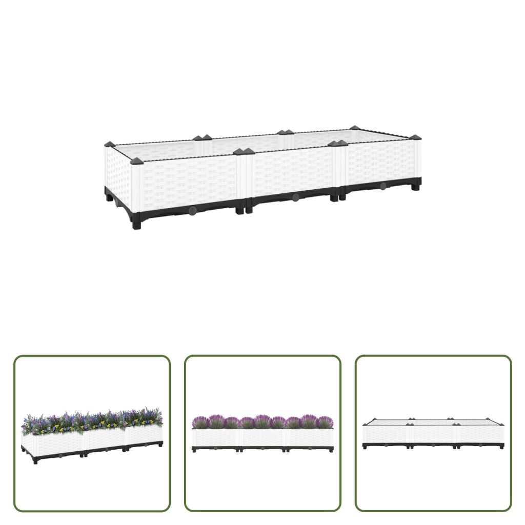The Living Store Hochbeet 120x40x23 cm Polypropylen