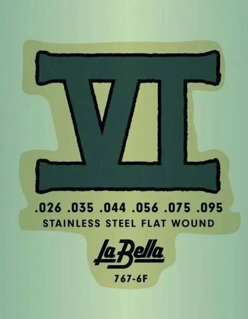La Bella 767-6F jeu de cordes de basse électrique 6 cordes en nylon