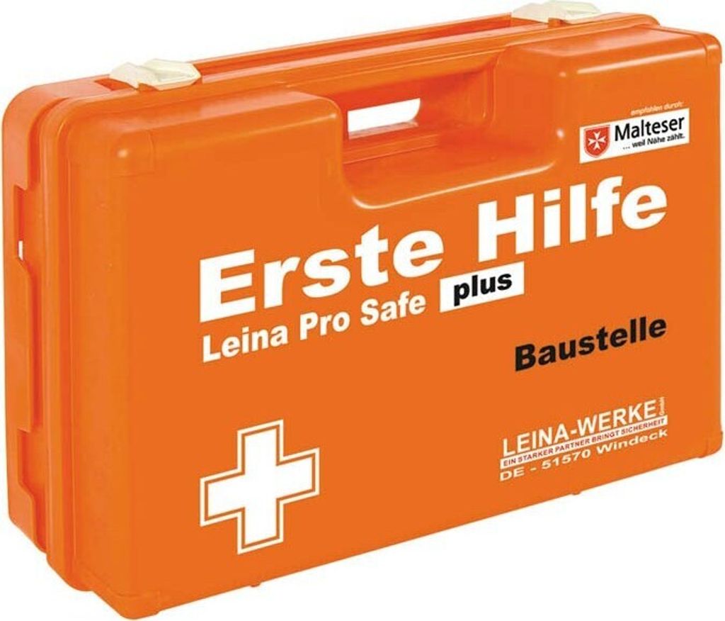 LEINA-WERKE Erste-Hilfe-Koffer Pro Safe plus Baustelle DIN 13169 orange