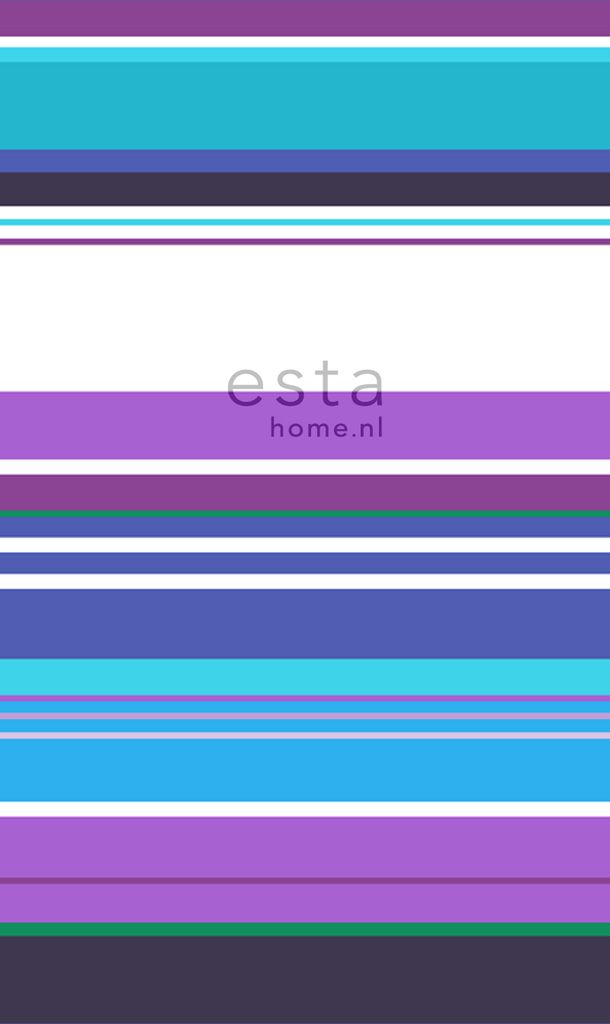 ESTAhome Fototapete Streifen Lila 100 x 279 cm