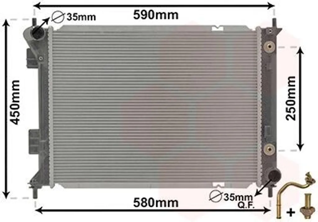 Refroidisseur moteur pour HYUNDAI ix20 : Radiateur VAN WEZEL 82012709