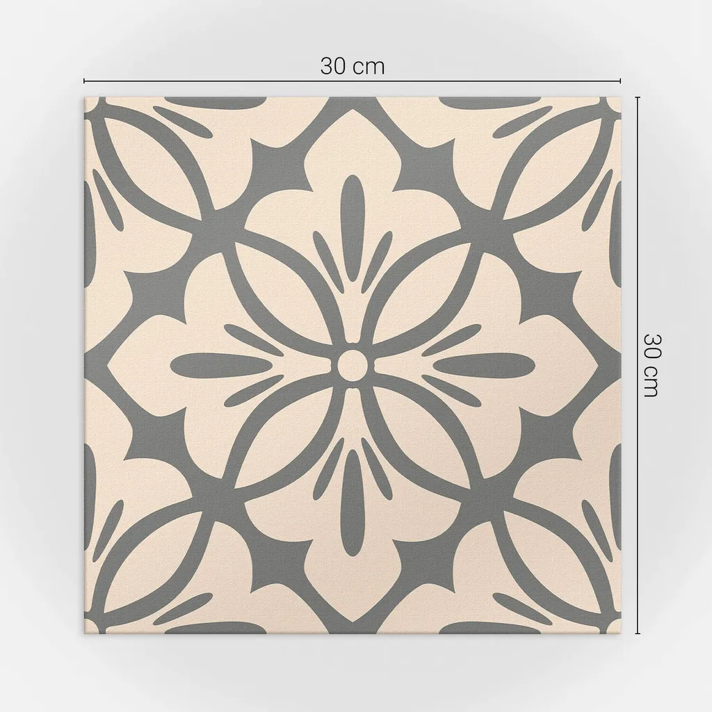 Mattonelle Adesive PVC 30x30 cm - Decoro Floreale per Cucina e Bagno - 4