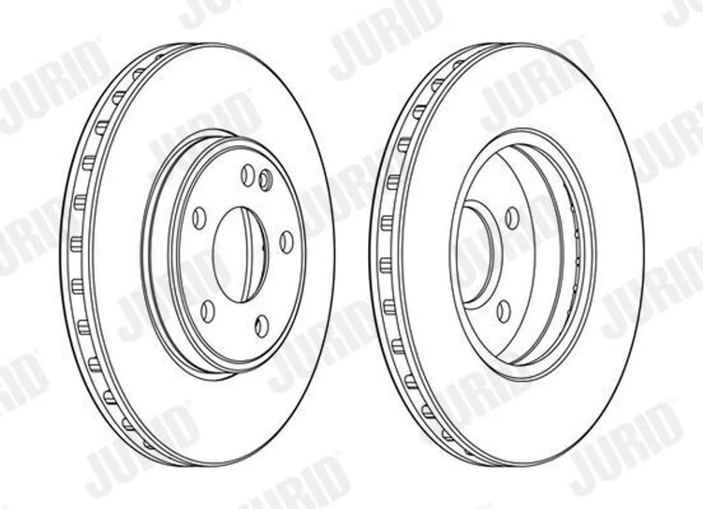 2x Disque de frein JURID 563114JC pour MERCEDES-BENZ Classe A W176