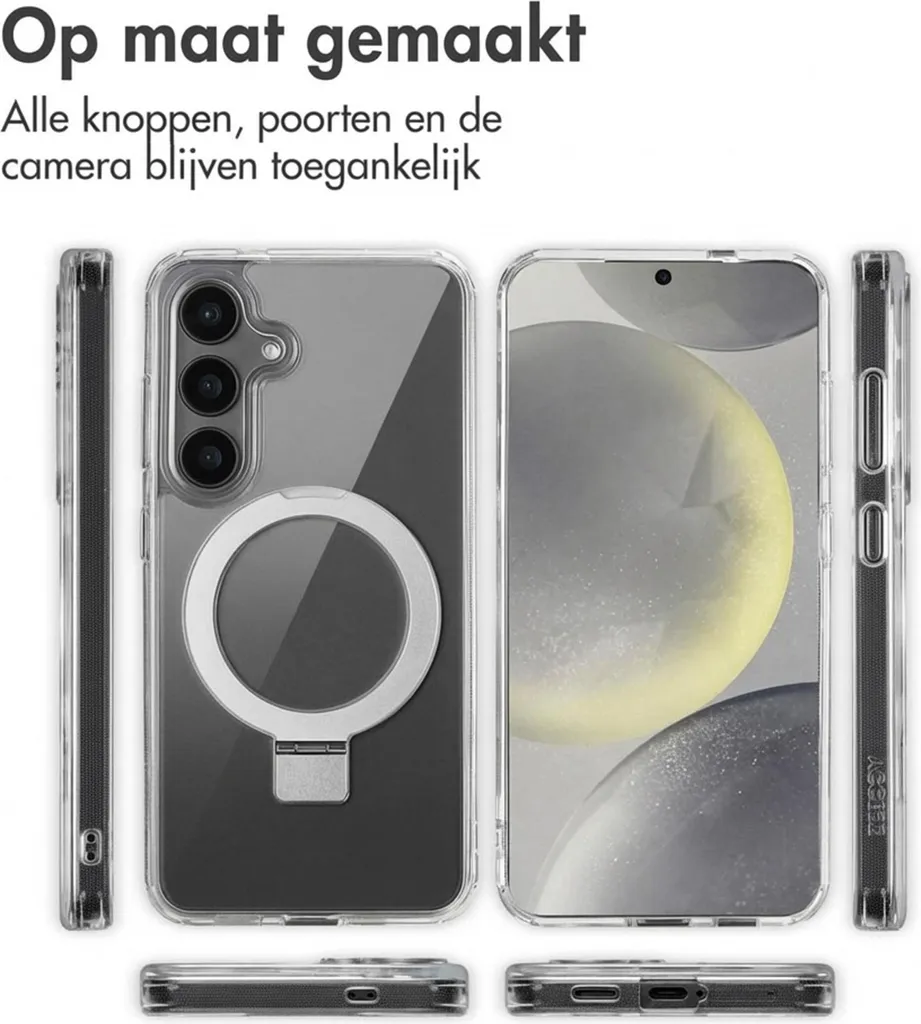 Accezz Ring Stand Backcover con MagSafe Samsung Galaxy S24 - Trasparente - 7