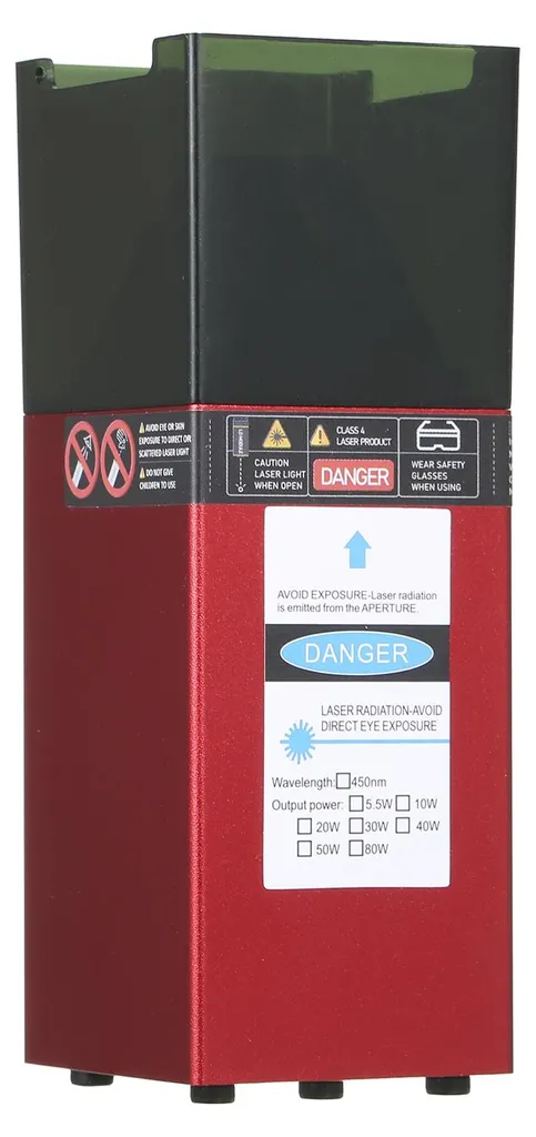 Module laser 450nm 80W à focale fixe pour gravure haute vitesse CNC
