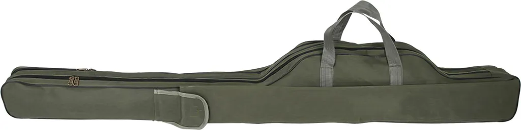 Sac de cannes à pêche 1.5m vert avec bandoulière réglable et boîte