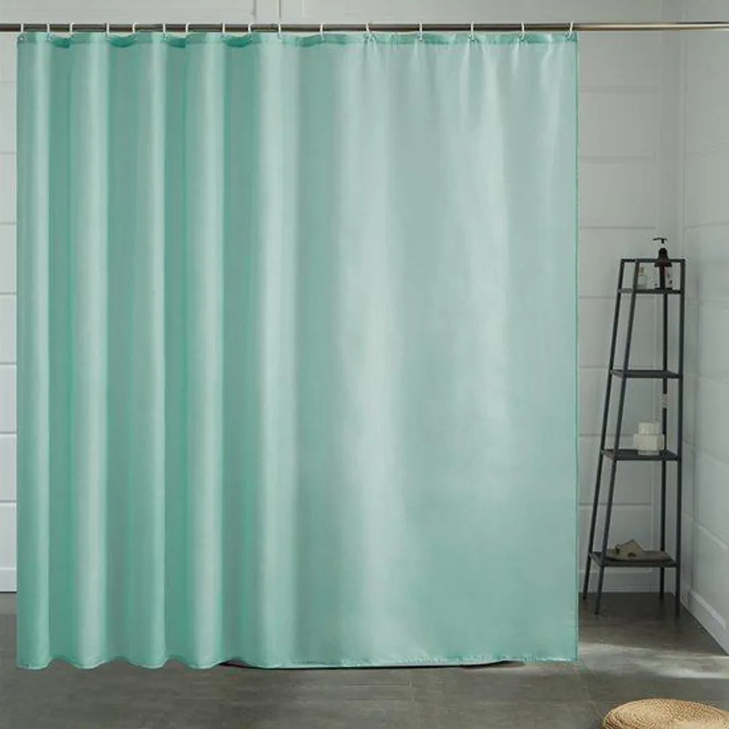 Rideau de douche anti-moisissure XXL 240x180 cm vert menthe lavable