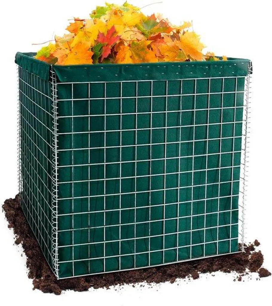 Bac à compost en métal 100x100x100 cm robuste pour jardin et potager