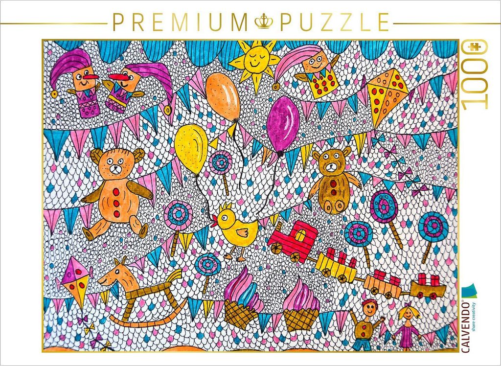 CALVENDO Puzzle Kindergeburtstag | 1000 Teile Lege-Größe 64x48cm Foto-Puzzle für glückliche Stunden