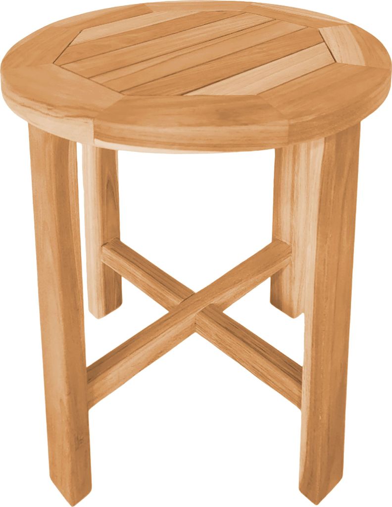 AXI Alya Beistelltisch Rund aus Teak Holz | Runder, Kleiner Tisch für Garten, Balkon, Terrasse aus Teakholz | Couchtisch / Gartentisch 45 x 45 x 5...