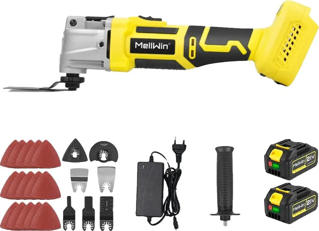 Outil oscillant moteur sans balai : fini les pannes avec 2 batteries 15Ah
