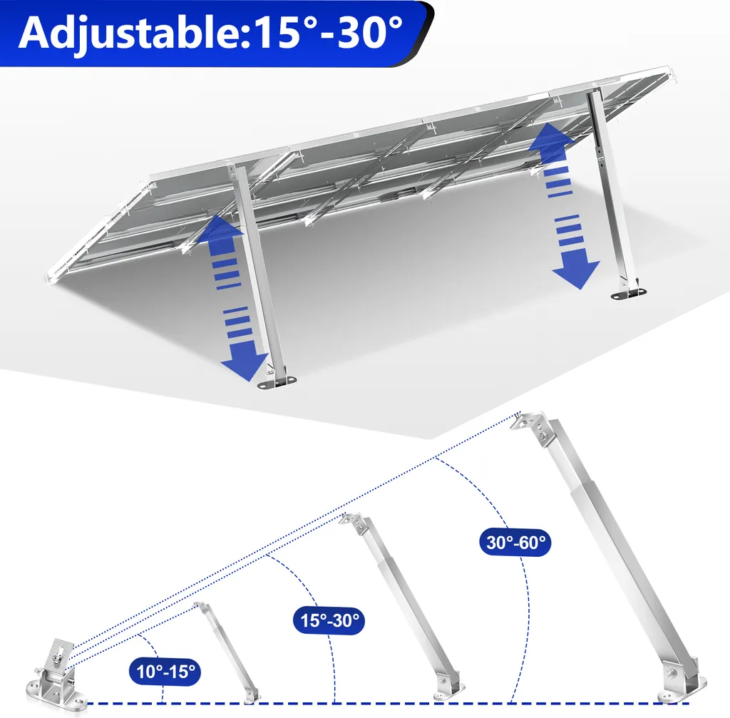 Staffe di Montaggio per Pannello Solare: Kit Regolabile Professionale - 3