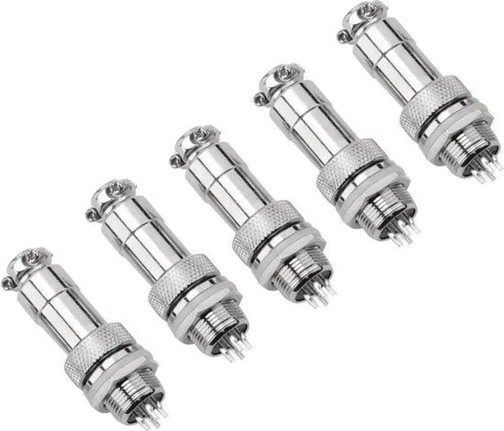 Connecteurs GX12 4 broches en métal réinscriptible lot de 5 pour avion