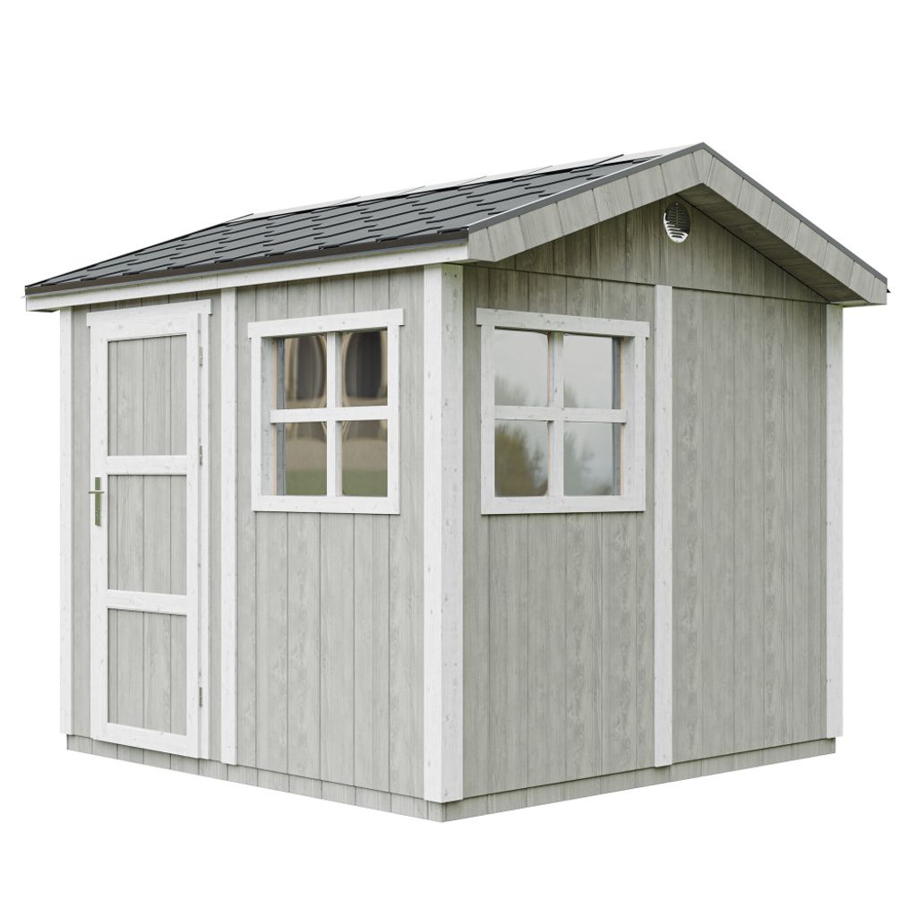 Gartenhaus 5,9 m² - H252x250x294 cm - Timbela M913-TUNDRA GREY