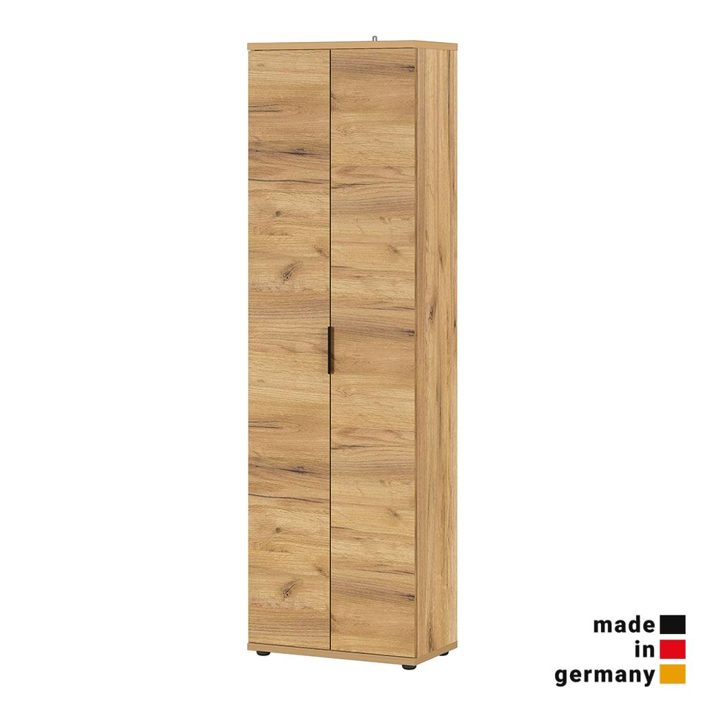 Garderobenschrank RABAT-01 in Navarra Eiche Nb., B/H/T: ca. 59/199/34 cm