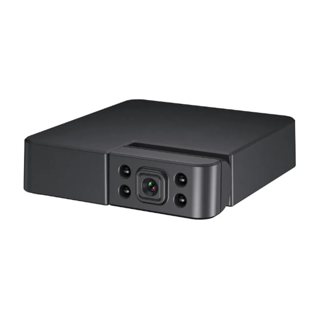 FORSMANO Telecamera wireless con obiettivo rotante a 180°, Wi-Fi, visione notturna, memoria su scheda TF e monitoraggio remoto tramite app, nero