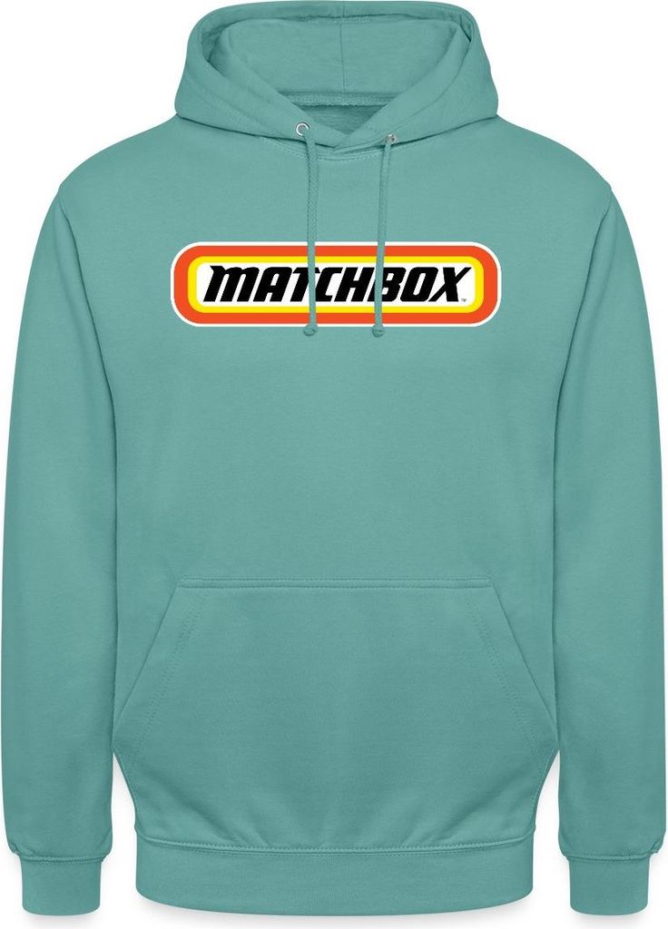 Spreadshirt Matchbox Offizielles Logo Orange, Gelb & Schwarz Uni Hoodie, XXL, Pastelltürkis
