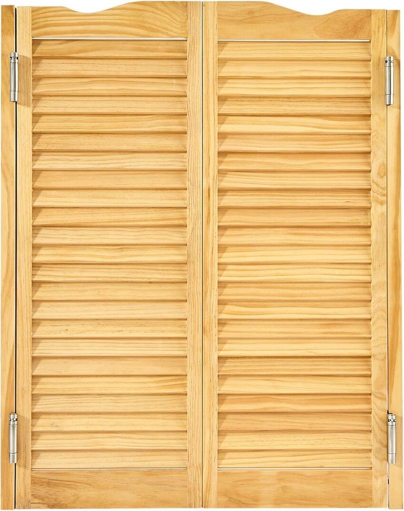 Swinging Cafe Doors 81.3x106.7 cm Arched Top Pine Wood with Hinges Log