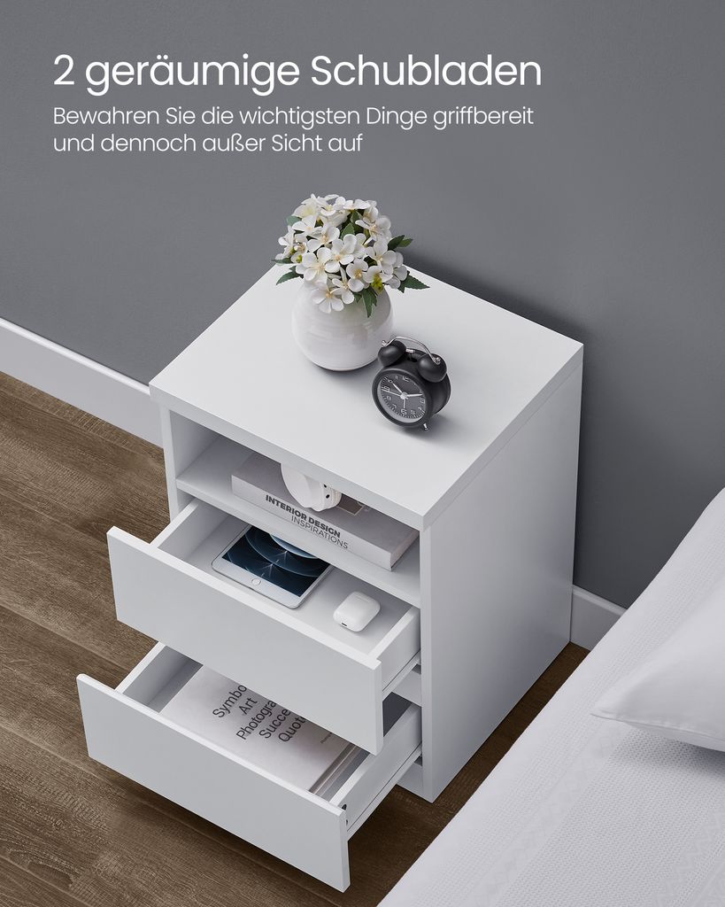 VASAGLE Nachttisch 2er Set,mit verstellbarer Produktbild 6
