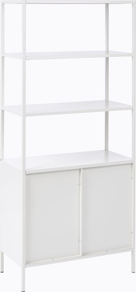 BELIANI Büroschrank Hellgrau Metall Stahl mit Türen Regalfächern Modernes Design Industrial Style Aktenschrank Dokumentenschrank für Homeoffice...