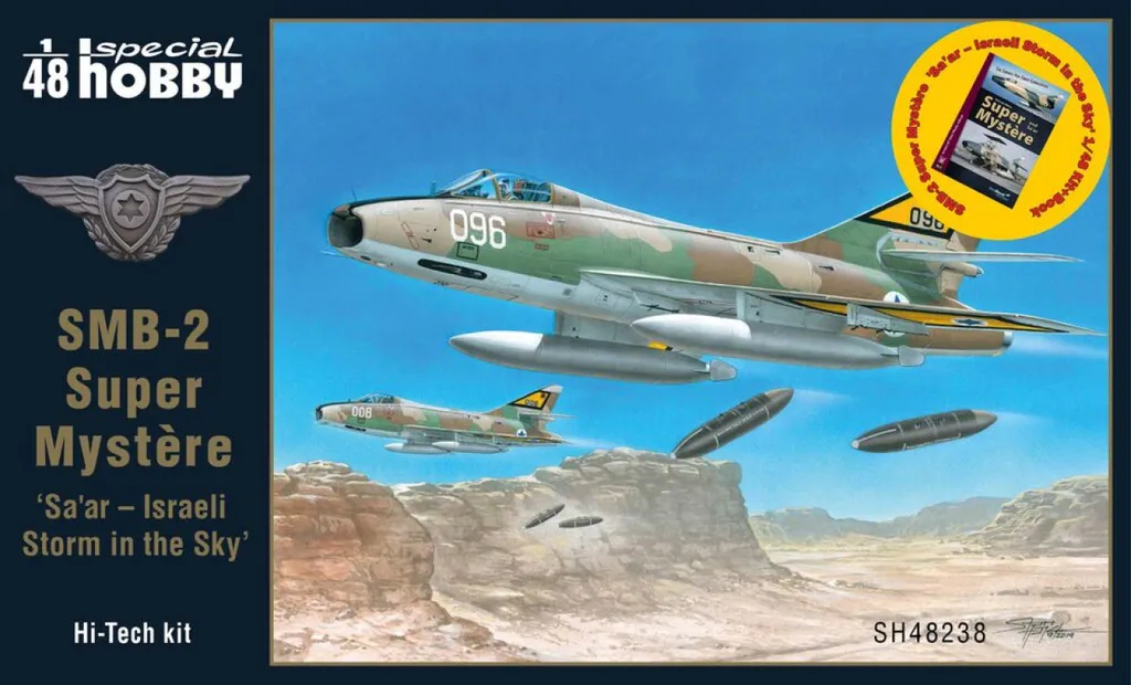 Kit de Modélisme Avion SMB-2 Super Mystère Sa'ar 1:48 et son Livre