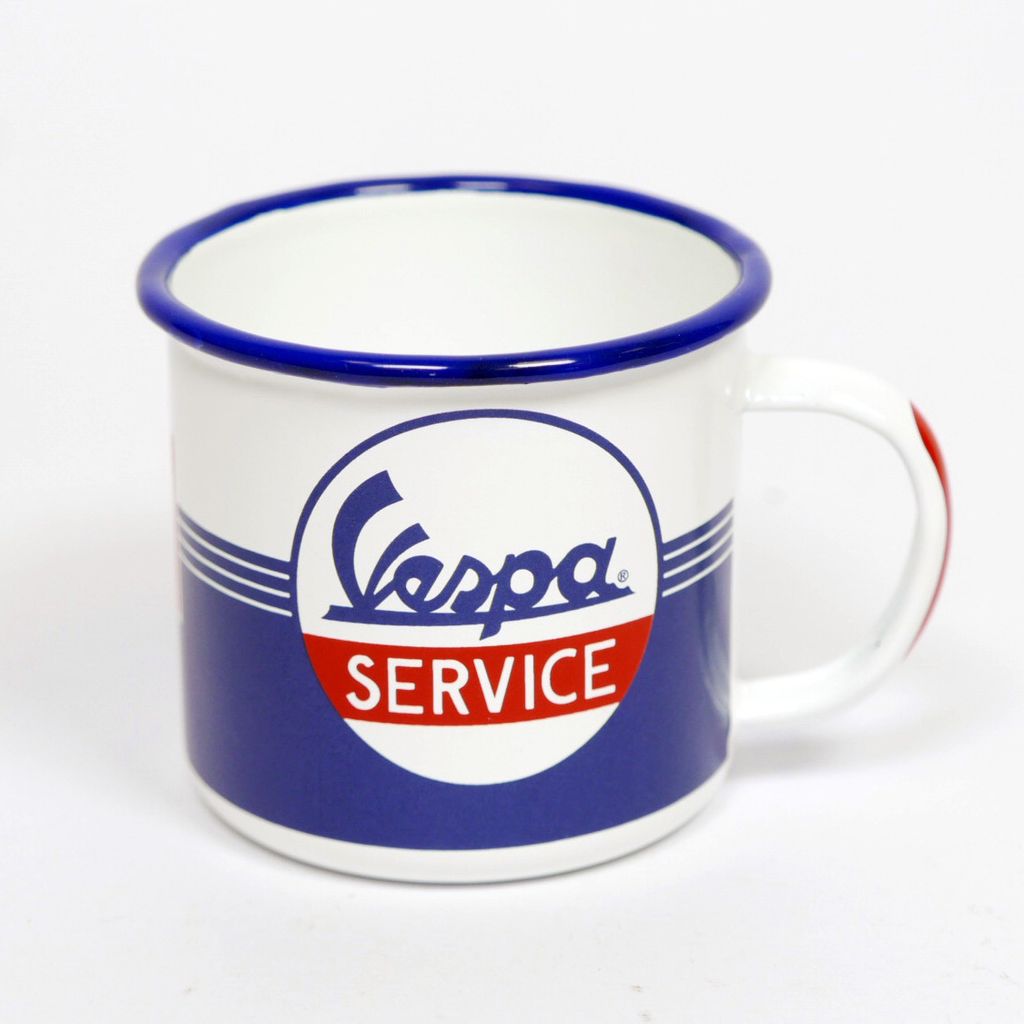 Retro Kaffeetasse "Vespa Garage" Tasse Becher Mug Trinkbecher Service Servizio 