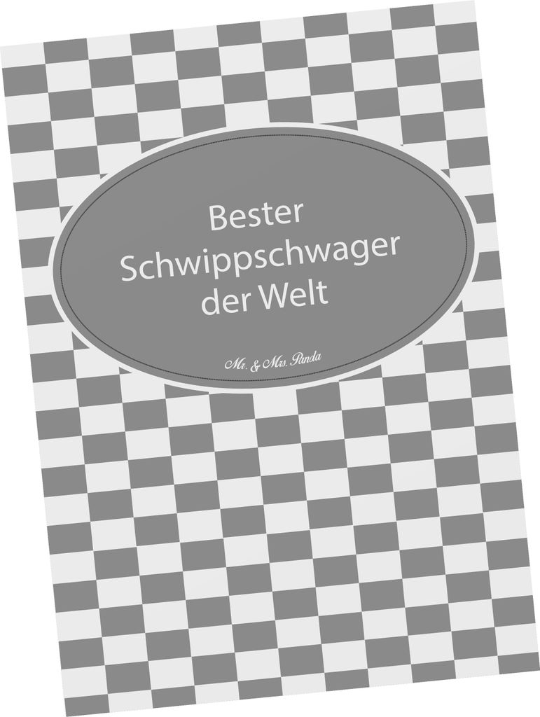Mr. & Mrs. Panda Grußkarte Schwippschwager - Geschenk, Postkarte, Fotokarte, Ansichtskarten, Gewinner Ziel, Familie, Postkarten, Schwipschwager, S...