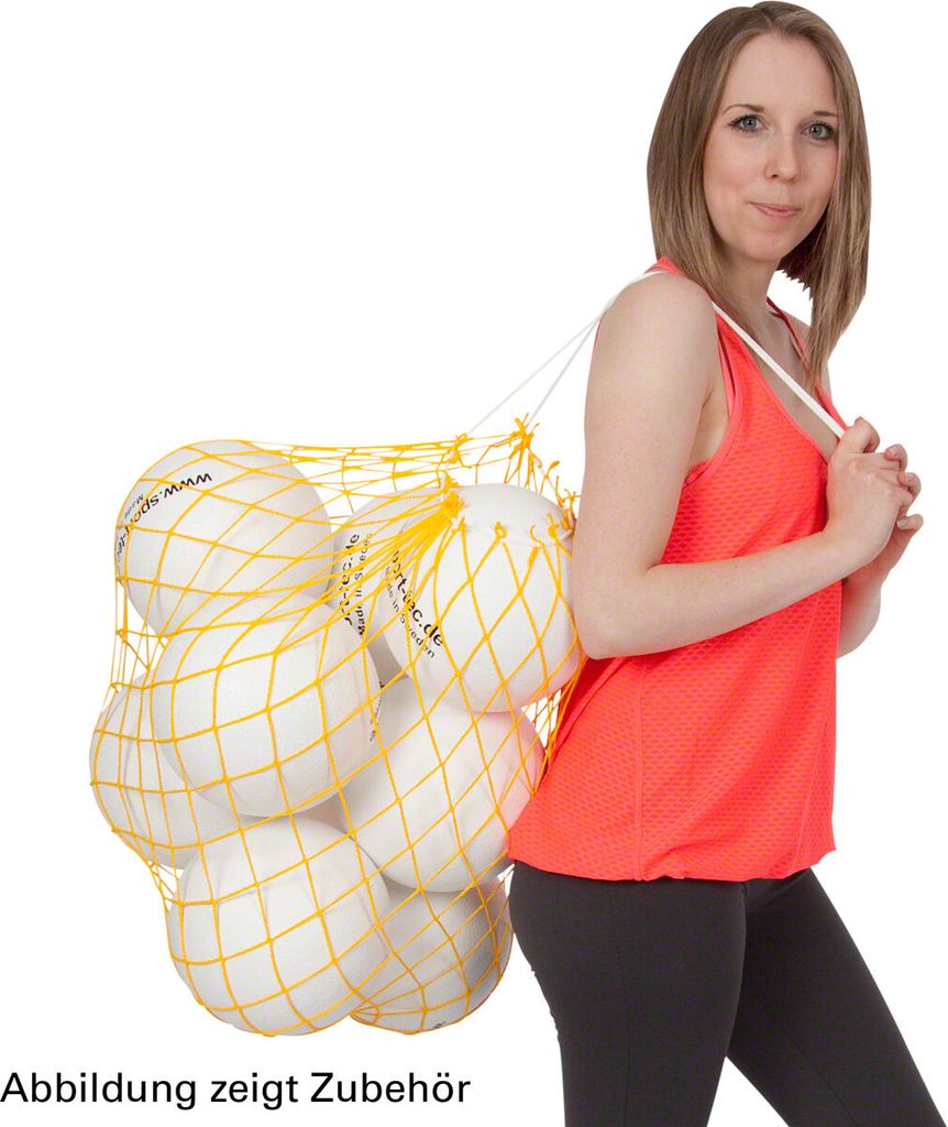 Ballnetz Balltragenetz Balltasche für 9 Bälle Fußbälle Handbälle, GELB
