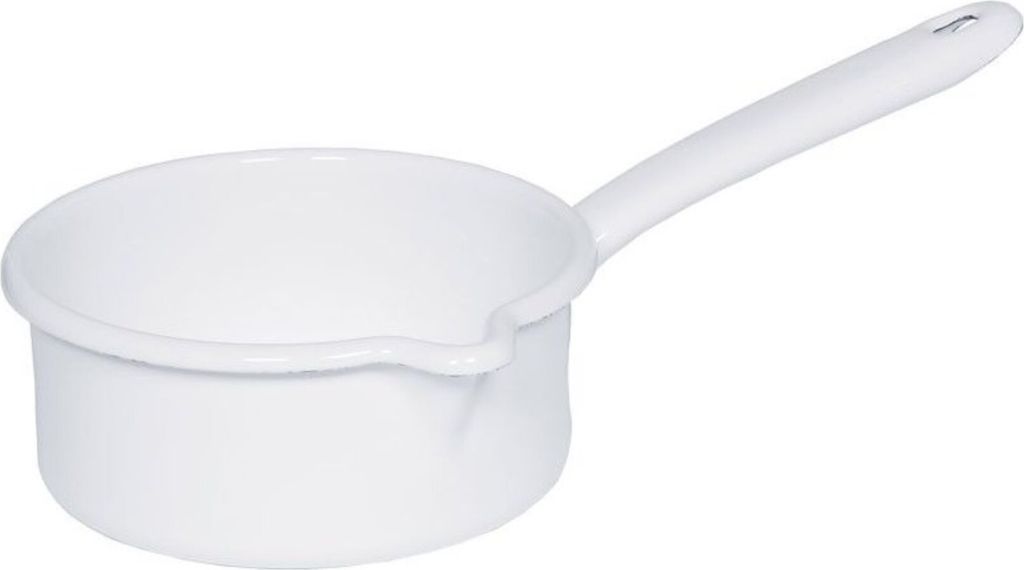 Riess classic Bílá pánev s výlevkou Ø12cm, 0,5 litru Smalt Obrázek produktu 
