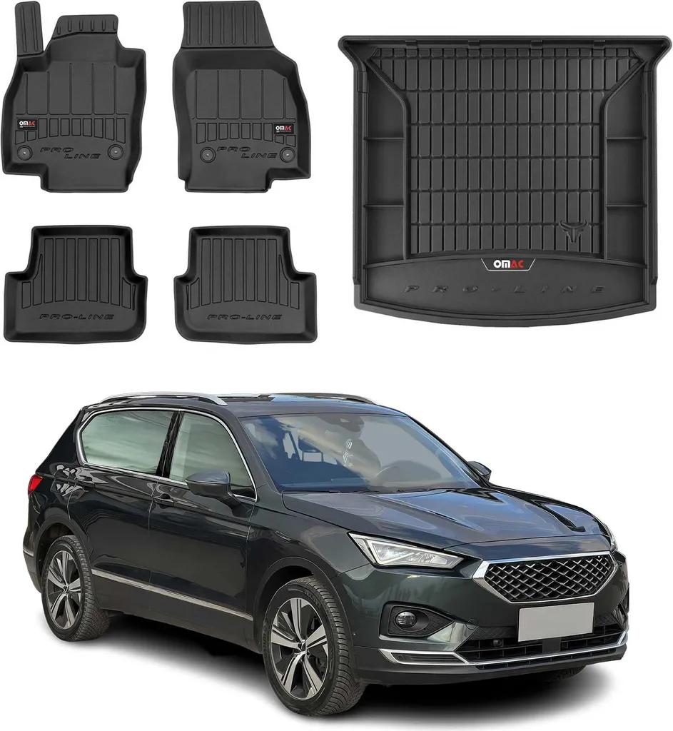 Set Tappetini OMAC Gomma per Seat Tarraco 2018-2025 - 3 Fila Su Misura