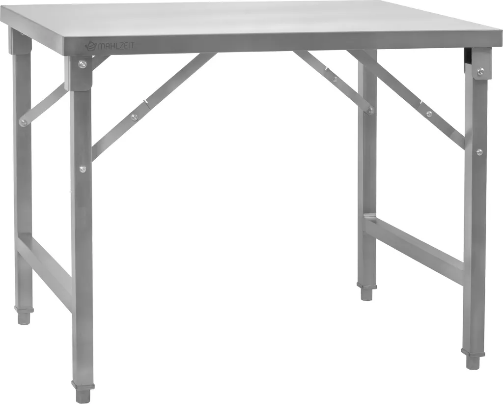 Table de préparation pliable en inox 100 cm pour cuisine et atelier
