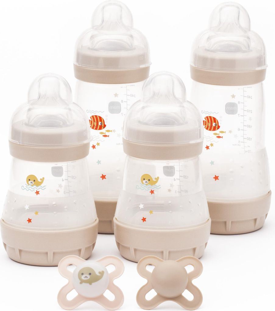 MAM GP0013 FEED & Soothe White Baby-Flasche + Sauger, 260ml Produktbild 