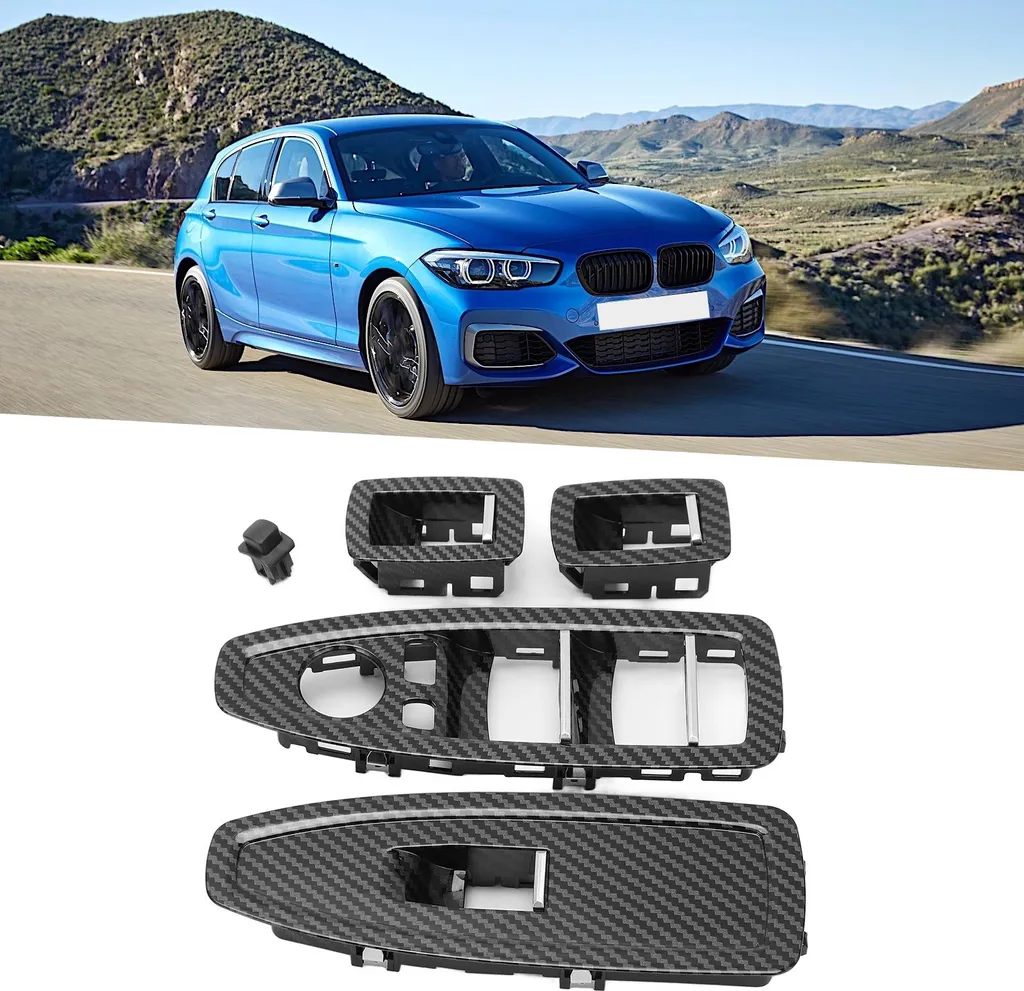 Couvercle bouton BMW Série 1 3 4 F20 F30 Style Fibre de Carbone 2012-19