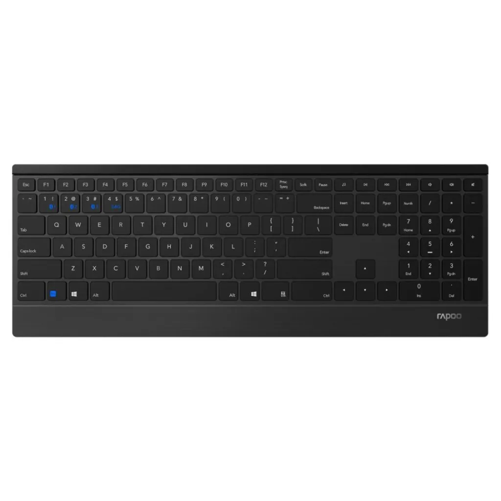 Rapoo E9500M Clavier sans fil ultra-plat en aluminium multi-mode RF