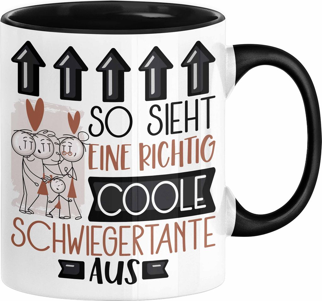 Schwiegertante Geschenk Tasse Geschenkidee für Schwiegertante Geburtstag Weihnachten Spruch So Sieht Eine Richtig Coole Schwiegertante Aus Kaffee-...