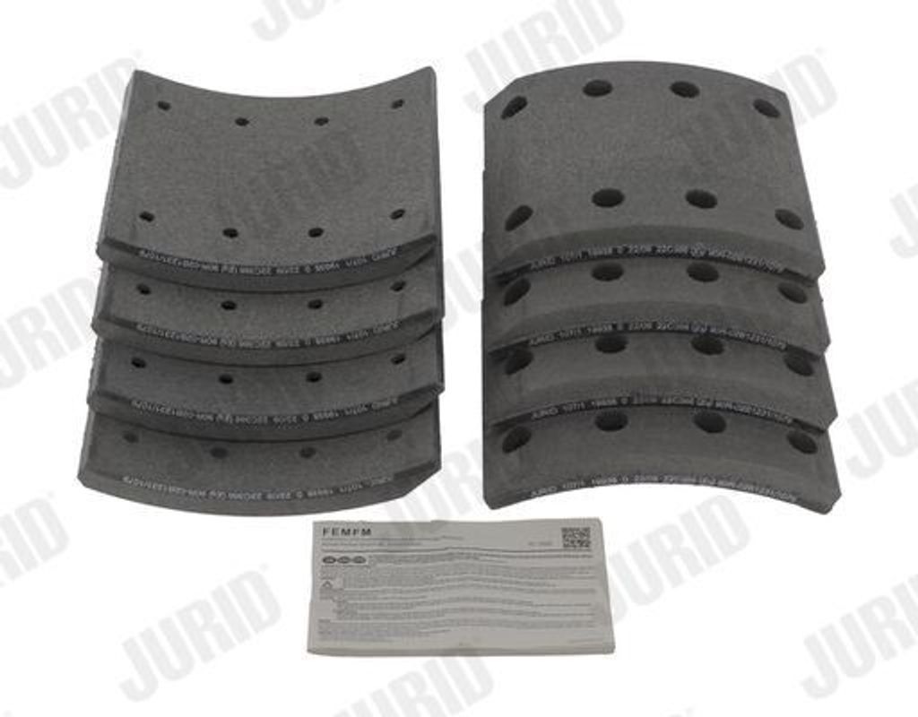 JURID Bremsbacken Bremsbackensatz 1993501070 für RENAULT TRUCKS C 18,5mm 175mm Schachtel 8,8kg
