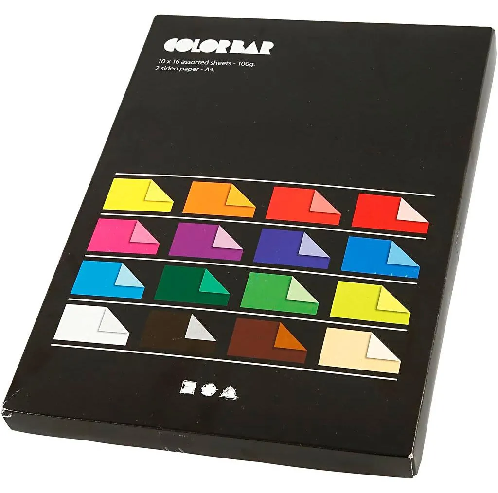 Papier Colour Bar Couleur 160 feuilles : Papier créatif intense A4