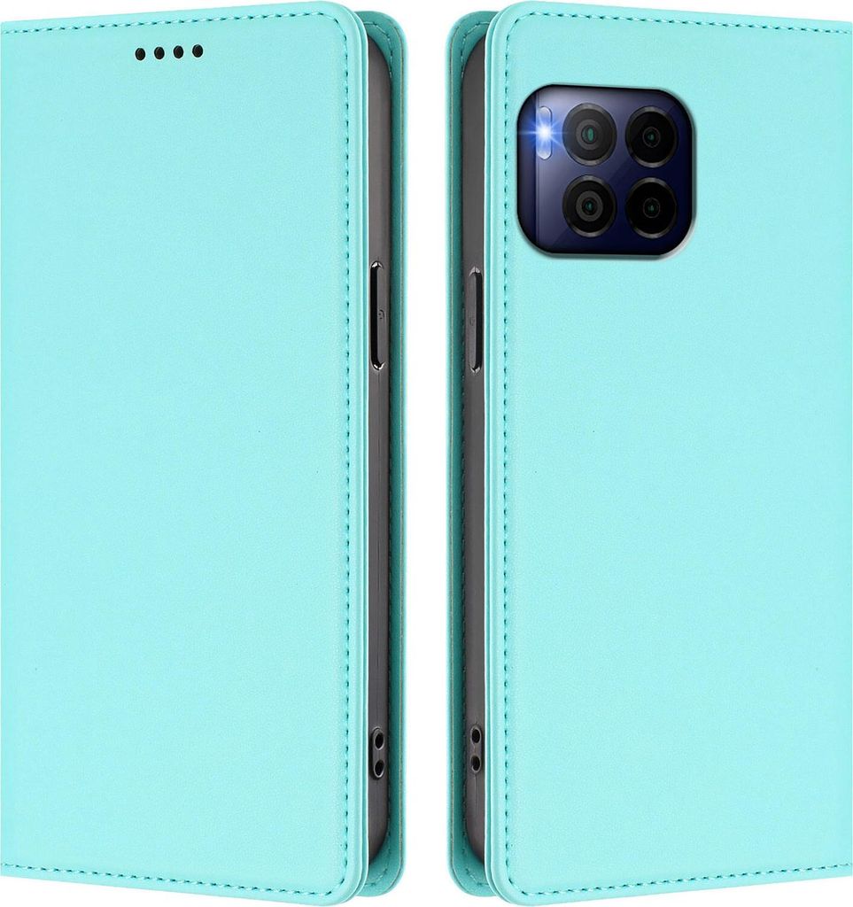 Handyhülle für T-Mobile REVVL 7 Pro, Kunstleder Klapphülle Stoßfeste Magnetische Hülle mit Ständer Türkis