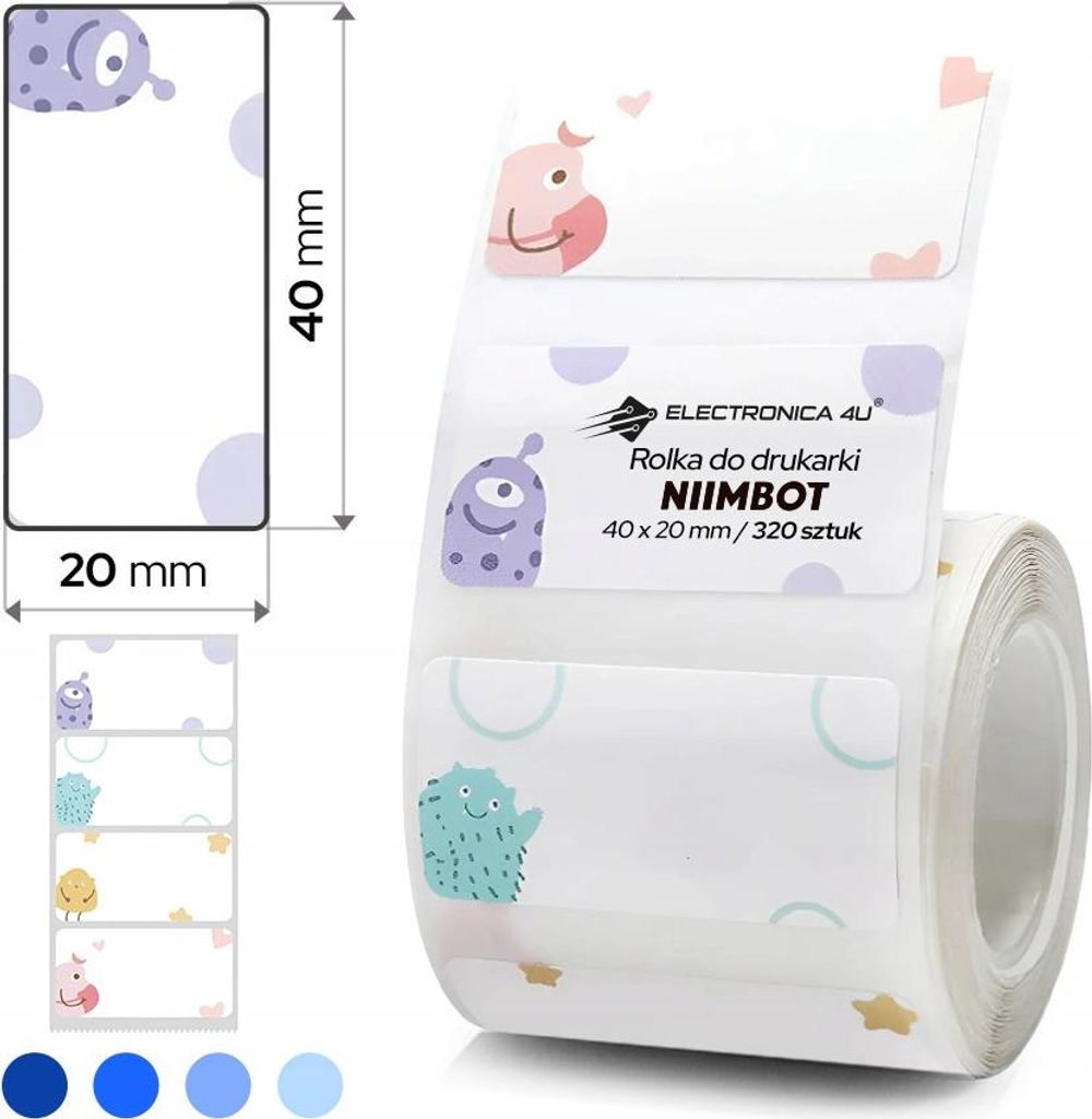 Selbstklebende Etiketten Thermosticker Niimbot B1 B4 B21 Produktbild 
