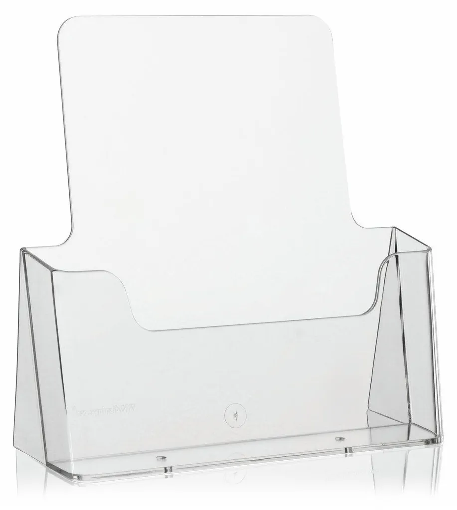Présentoir de comptoir A4 vertical incassable avec base stable et large