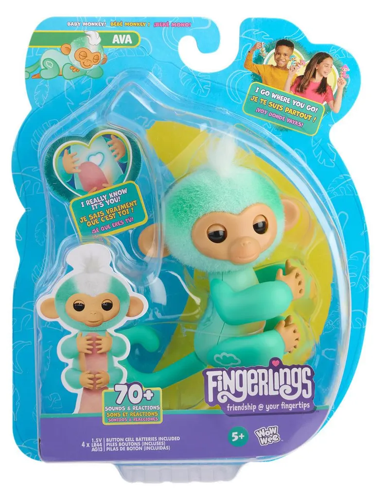 Jouet Interactif Singe Fingerlings - Animal de Compagnie Robotique