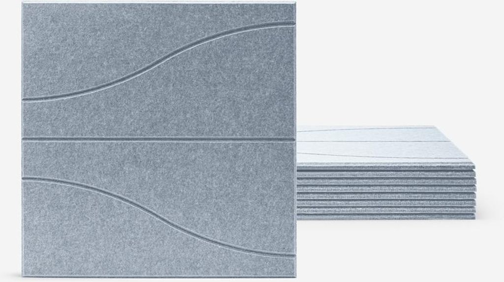 Set di 8 pannelli fonoassorbenti decorativi 60x60 grigio Immagine del prodotto 